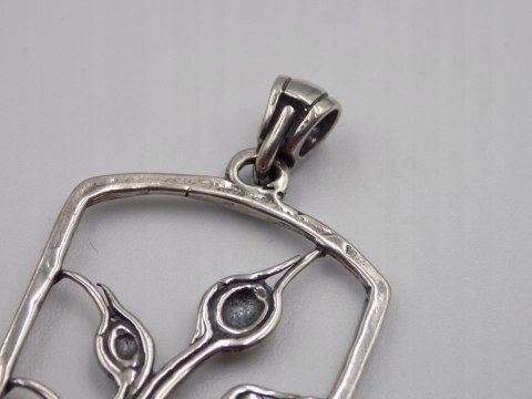 Stary srebrny damski wisiorek/zawieszka ażurowa srebro biżuteria VINTAGE