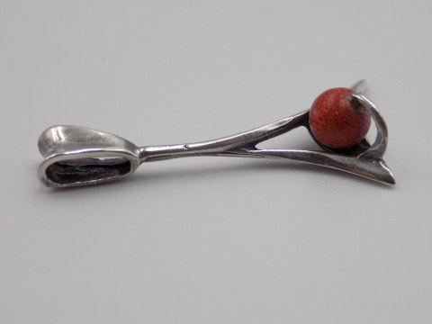 Stary, srebrny, wisiorek/zawieszka KORALOWIEC srebro 925 VINTAGE biżuteria