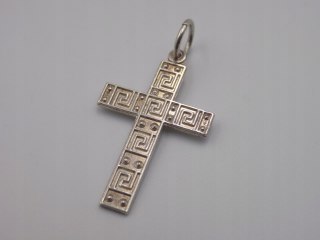 Stary srebrny wisiorek/zawieszka KRZYŻYK srebro 925 VINTAGE biżuteria