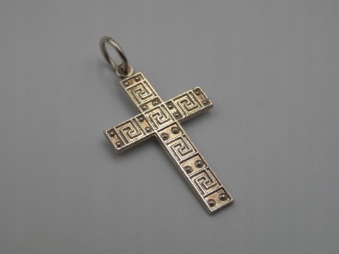Stary srebrny wisiorek/zawieszka KRZYŻYK srebro 925 VINTAGE biżuteria