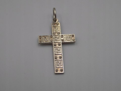 Stary srebrny wisiorek/zawieszka KRZYŻYK srebro 925 VINTAGE biżuteria