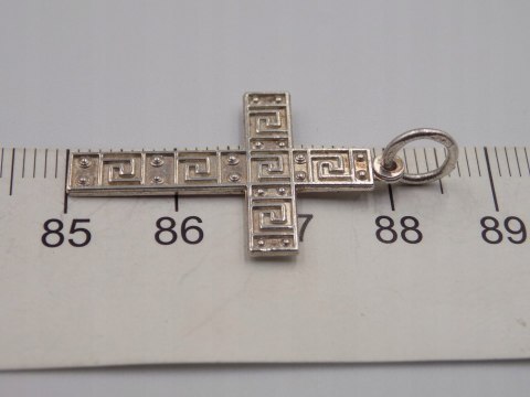 Stary srebrny wisiorek/zawieszka KRZYŻYK srebro 925 VINTAGE biżuteria