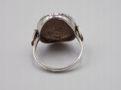 Bardzo stary, piękny, srebrny pierścionek roz. 16 srebro VINTAGE biżuteria