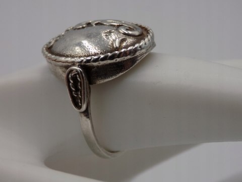 Bardzo stary, piękny, srebrny pierścionek roz. 16 srebro VINTAGE biżuteria