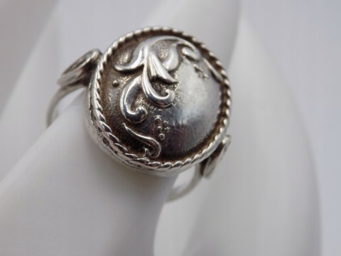 Bardzo stary, piękny, srebrny pierścionek roz. 16 srebro VINTAGE biżuteria