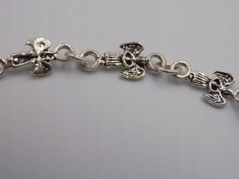 Piękna, srebrna, damska bransoletka - ANIOŁKI srebro 925 biżuteria