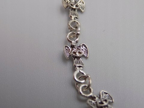 Piękna, srebrna, damska bransoletka - ANIOŁKI srebro 925 biżuteria