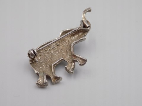 Piękna, stara, damska, srebrna broszka - SŁOŃ srebro 925 VINTAGE biżuteria