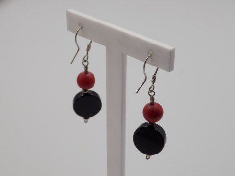 Piękne, stare, damskie, srebrne kolczyki OKYKS srebro 925 biżuteria VINTAGE