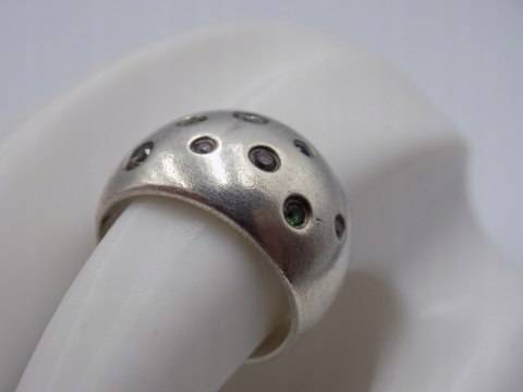 Srebrny, damski pierścionek, obrączka CYRKONIE roz. 15 srebro 925 biżuteria