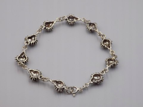 Stara piękna srebrna damska bransoletka JEŻE- srebro 925 VINTAGE biżuteria