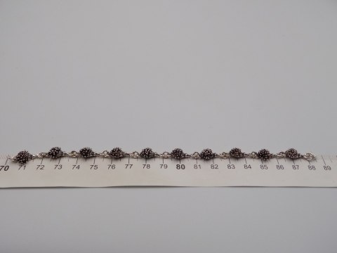 Stara piękna srebrna damska bransoletka JEŻE- srebro 925 VINTAGE biżuteria