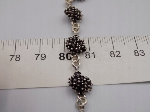 Stara piękna srebrna damska bransoletka JEŻE- srebro 925 VINTAGE biżuteria