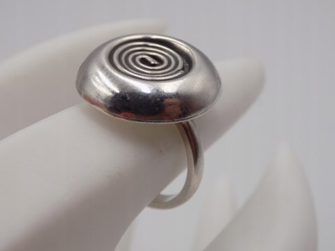 Stary damski autorski srebrny pierścionek roz. 11 srebro VINTAGE biżuteria