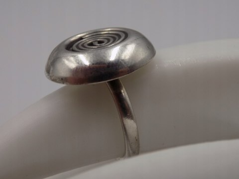 Stary damski autorski srebrny pierścionek roz. 11 srebro VINTAGE biżuteria