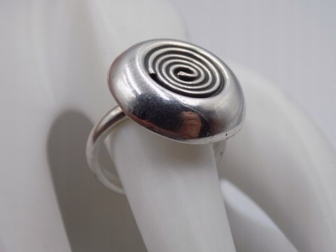 Stary damski autorski srebrny pierścionek roz. 11 srebro VINTAGE biżuteria