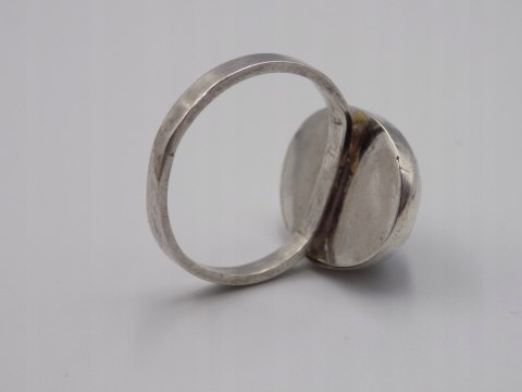 Stary damski srebrny pierścionek TYGRYSIE OKO roz. 21 srebro VINTAGE