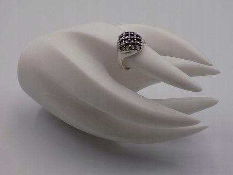 Stary, piękny, ażurowy srebrny pierścionek roz. 15 srebro VINTAGE biżuteria