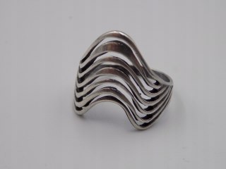 Stary, piękny, ażurowy srebrny pierścionek roz. 18 srebro VINTAGE biżuteria