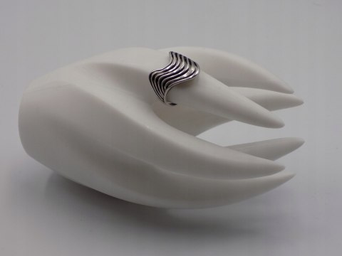 Stary, piękny, ażurowy srebrny pierścionek roz. 18 srebro VINTAGE biżuteria