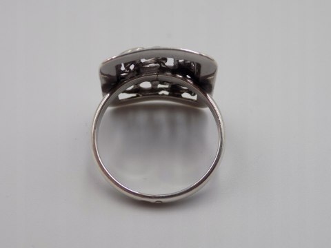 Stary, piękny, ażurowy srebrny pierścionek roz. 22 srebro VINTAGE biżuteria