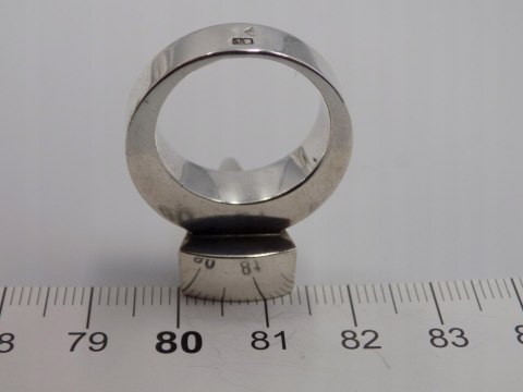 Stary, piękny, masywny srebrny pierścionek roz. 17 srebro VINTAGE biżuteria