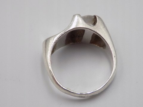 Stary piękny srebrny pierścionek CYRKONIA roz. 12 srebro VINTAGE biżuteria