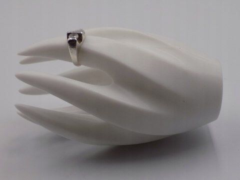 Stary piękny srebrny pierścionek CYRKONIA roz. 12 srebro VINTAGE biżuteria