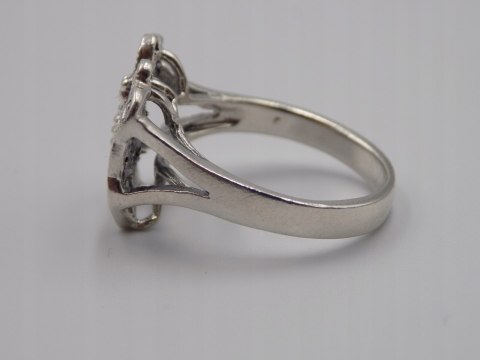 Stary, piękny, srebrny, pierścionek MOTYL roz. 18 srebro VINTAGE biżuteria