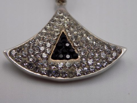 Stary, srebrny, wisiorek / zawieszka CYRKONIE srebro 925 VINTAGE biżuteria