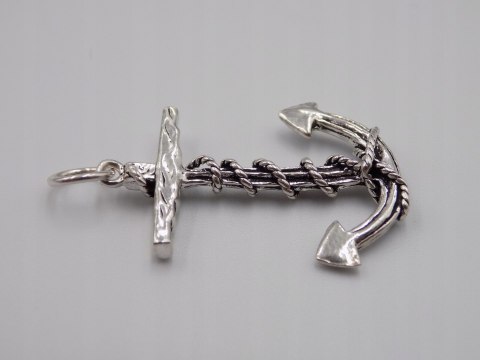 Stary, srebrny, wisiorek / zawieszka KOTWICA srebro VINTAGE biżuteria