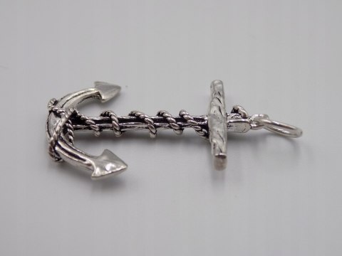 Stary, srebrny, wisiorek / zawieszka KOTWICA srebro VINTAGE biżuteria