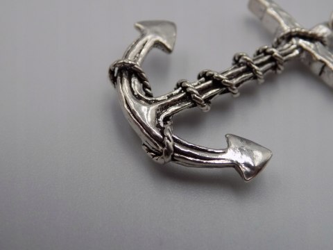 Stary, srebrny, wisiorek / zawieszka KOTWICA srebro VINTAGE biżuteria