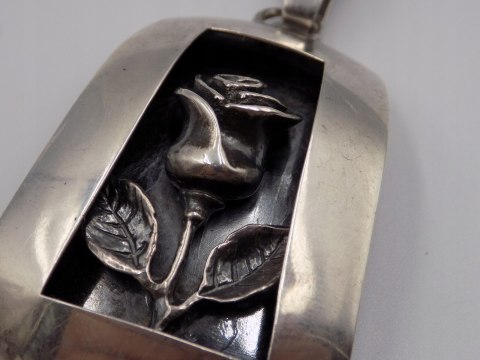 Stary, srebrny, wisiorek / zawieszka RÓŻA srebro 925 VINTAGE biżuteria