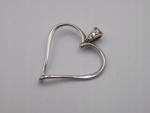 Stary, srebrny, wisiorek / zawieszka SERCE srebro 925 VINTAGE biżuteria