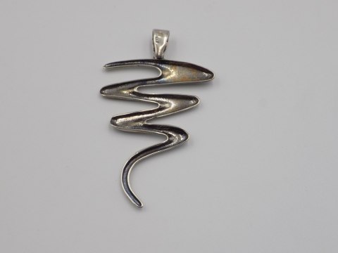 Stary, srebrny, wisiorek / zawieszka ZYGZAK - srebro 925 VINTAGE biżuteria