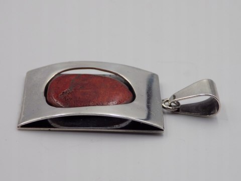 Stary, srebrny, wisiorek/zawieszka KORALOWIEC srebro 925 VINTAGE biżuteria