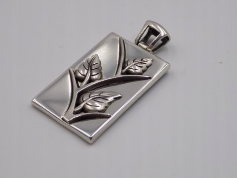 Stary, srebrny, wisiorek/zawieszka LISTKI - srebro 925 VINTAGE biżuteria