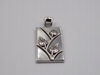 Stary, srebrny, wisiorek/zawieszka LISTKI - srebro 925 VINTAGE biżuteria
