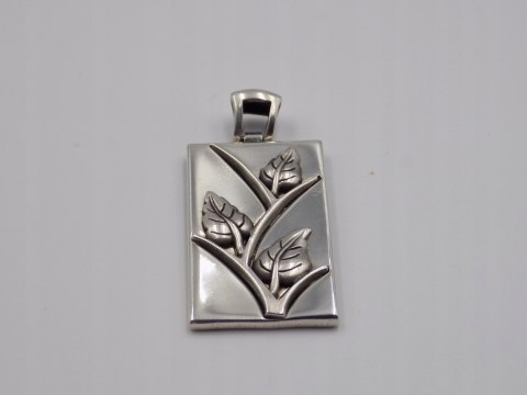 Stary, srebrny, wisiorek/zawieszka LISTKI - srebro 925 VINTAGE biżuteria