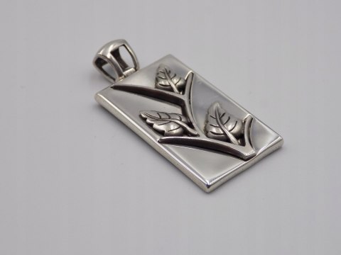 Stary, srebrny, wisiorek/zawieszka LISTKI - srebro 925 VINTAGE biżuteria