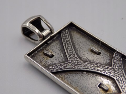 Stary, srebrny, wisiorek/zawieszka LISTKI - srebro 925 VINTAGE biżuteria