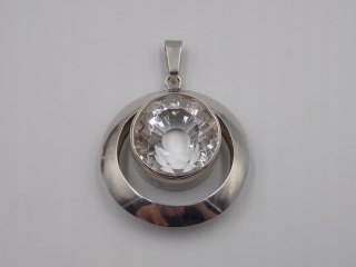 Bajeczny, duży, damski, srebrny wisiorek / zawieszka CYRKONIA - srebro 925