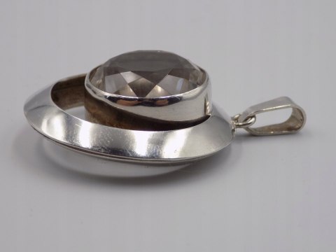 Bajeczny, duży, damski, srebrny wisiorek / zawieszka CYRKONIA - srebro 925