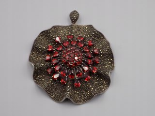 Bajeczny, duży, damski, srebrny wisiorek / zawieszka CYRKONIE - srebro 925