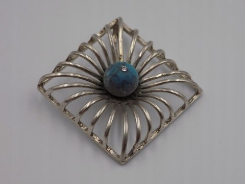 Damski, srebrny wisiorek / zawieszka niebieskie oczko, srebro 925 biżuteria