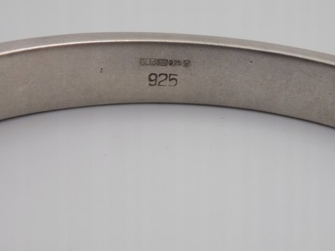 Piękna, damska, srebrna bransoletka BANGLA, KOŁO + guma srebro 925 GLtd