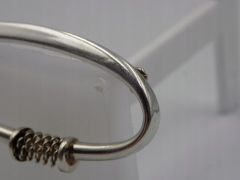 Piękna, stara, damska, duża, srebrna broszka - srebro 925 - VINTAGE