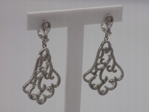 Piękne, damskie, srebrne kolczyki CYRKONIE srebro 925 zapięcie angielskie