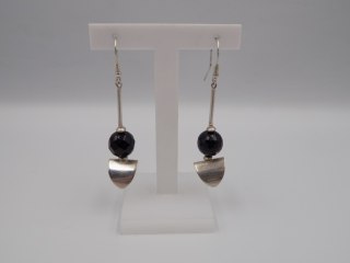 Piękne, stare, damskie, srebrne, długie kolczyki-srebro - VINTAGE biżuteria